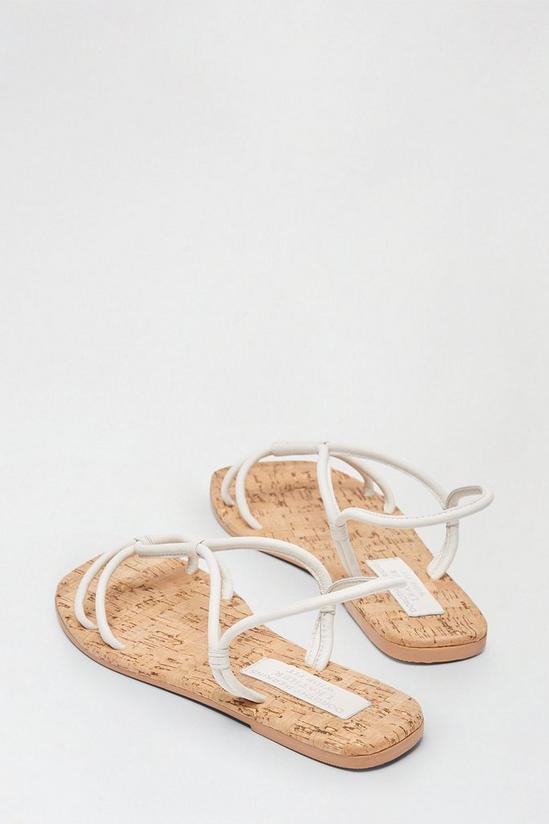 Dorothy Perkins Wide Fit Leather White Justine Tube Sandal 3