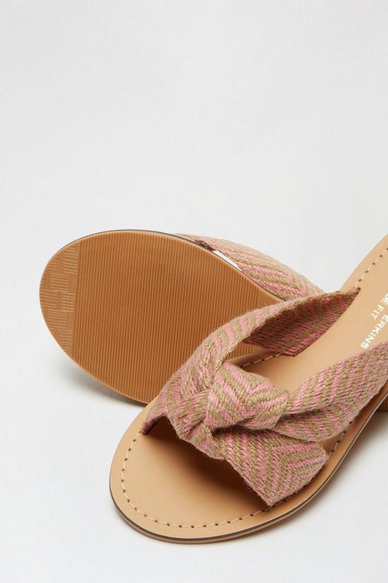 Dorothy Perkins Wide Fit Pink Finegan Woven Knot Sandal 4