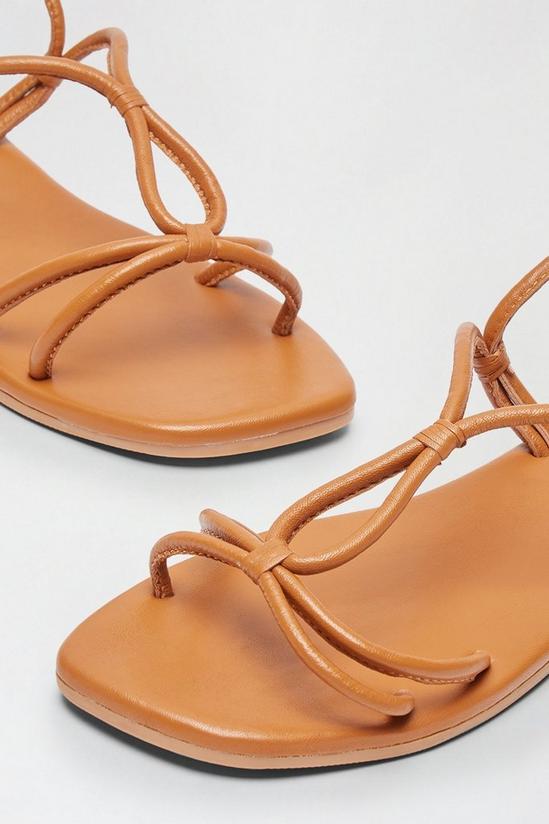 Dorothy Perkins Wide Leather Orange Justine Tubular Sandal 3