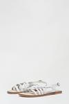 Dorothy Perkins Wide Fit Leather White Jelly Sandal thumbnail 2