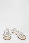 Dorothy Perkins Wide Fit Leather White Jelly Sandal thumbnail 3