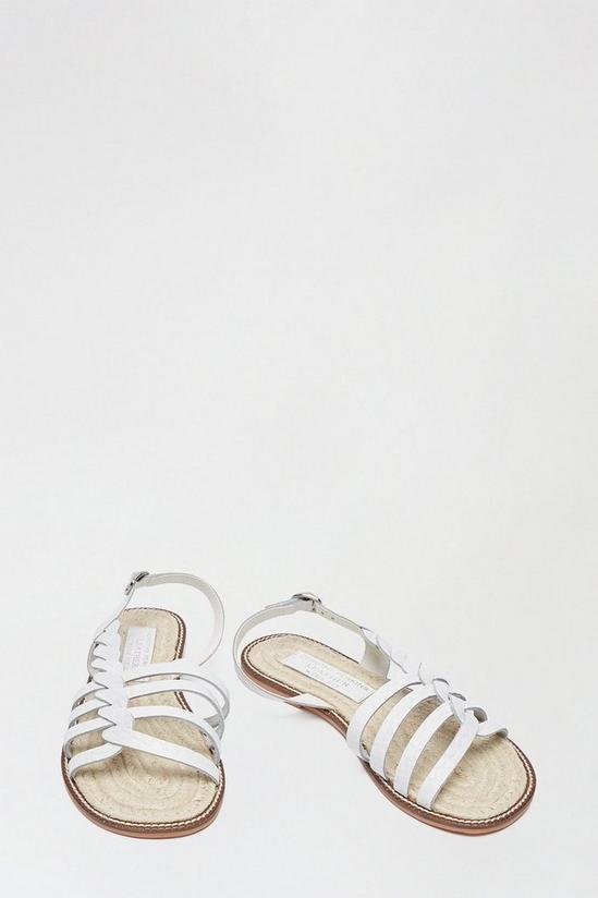 Dorothy Perkins Wide Fit Leather White Jelly Sandal 3