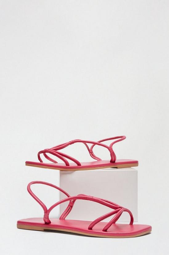 Dorothy Perkins Leather Pink Justine Tubular Sandal 4