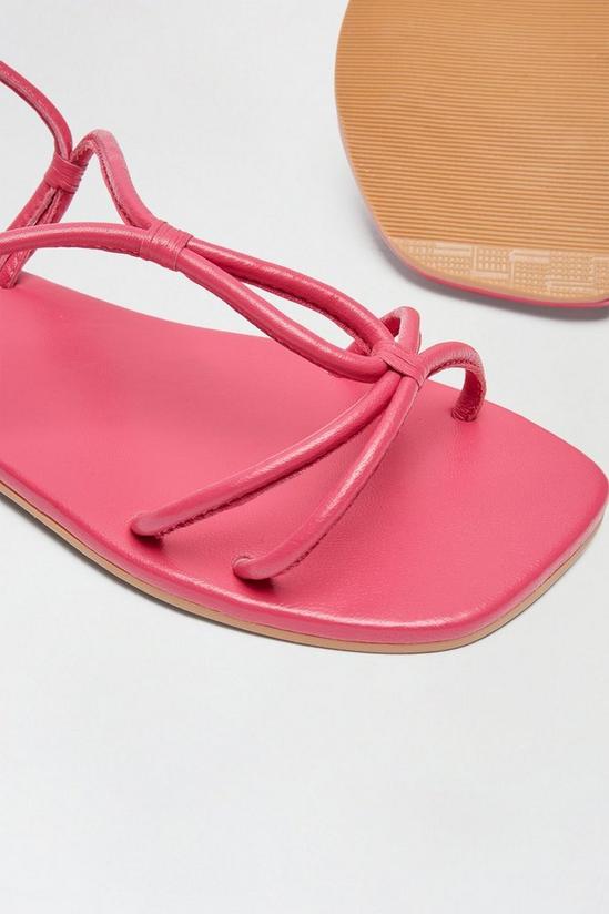 Dorothy Perkins Leather Pink Justine Tubular Sandal 5