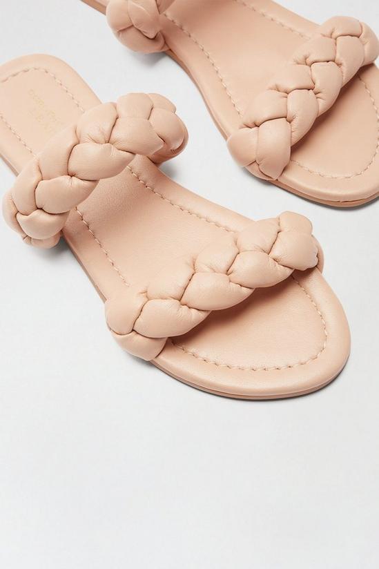 Dorothy Perkins Leather Pink Jodie Plaited Strap Sandal 4