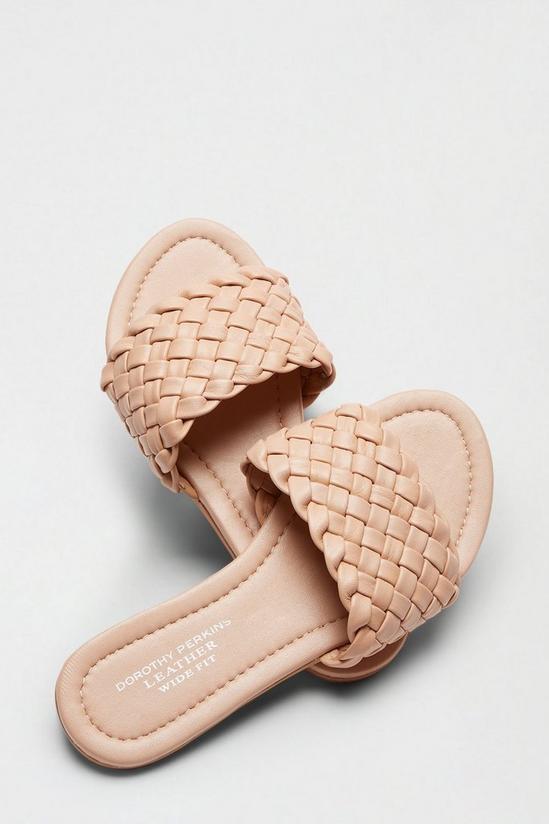 Dorothy Perkins Wide Fit Leather Pink Jangle Weave Sandal 3