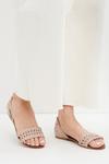 Dorothy Perkins Leather Pink Jingly Weave Sandals thumbnail 1