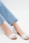 Dorothy Perkins Leather White Jingly Weave Sandals thumbnail 1