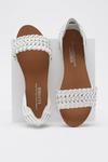 Dorothy Perkins Leather White Jingly Weave Sandals thumbnail 4