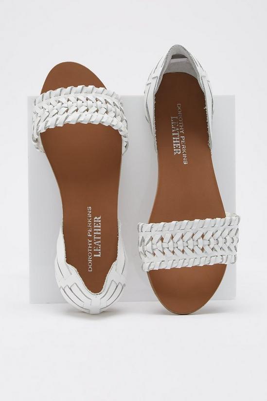 Dorothy Perkins Leather White Jingly Weave Sandals 4