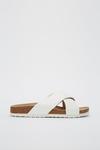 Dorothy Perkins Wide Fit Comfort White Flora Footbed Sandals thumbnail 2