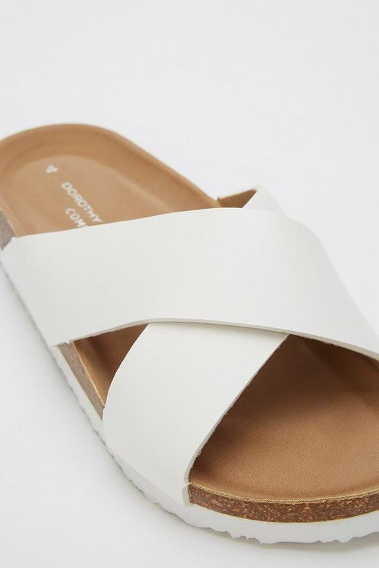 Dorothy Perkins Wide Fit Comfort White Flora Footbed Sandals 3