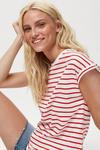 Dorothy Perkins Red Stripe Longline T-shirt thumbnail 4
