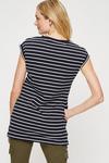 Dorothy Perkins Navy Stripe Longline T-shirt thumbnail 3
