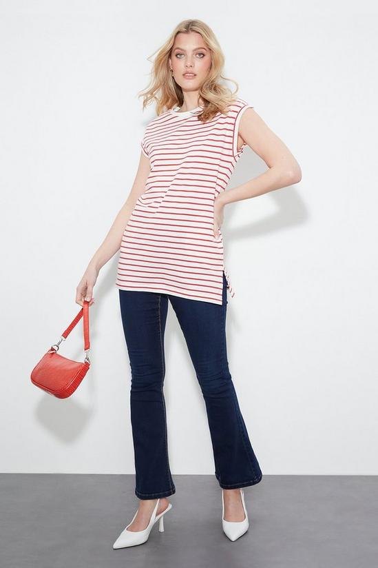 Dorothy Perkins 2 Pack Longline T-shirt Navy/red Stripe 4