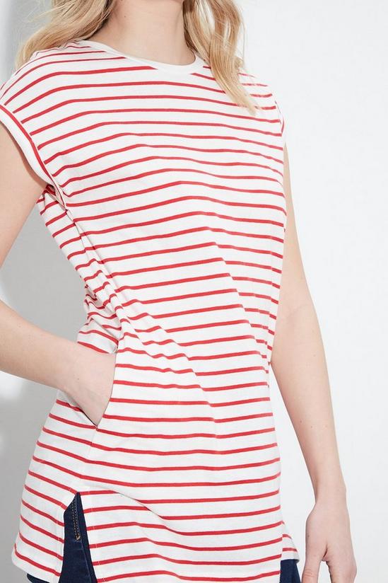 Dorothy Perkins 2 Pack Longline T-shirt Navy/red Stripe 5