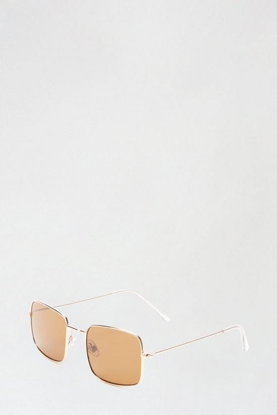 Dorothy Perkins Gold Square Frame Sunglasses 2
