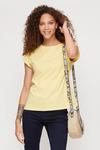 Dorothy Perkins Petite Yellow Roll Sleeve T-shirt thumbnail 1