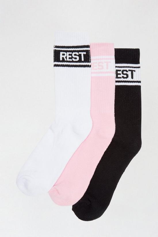 Dorothy Perkins Pink Rest Crew Socks 1