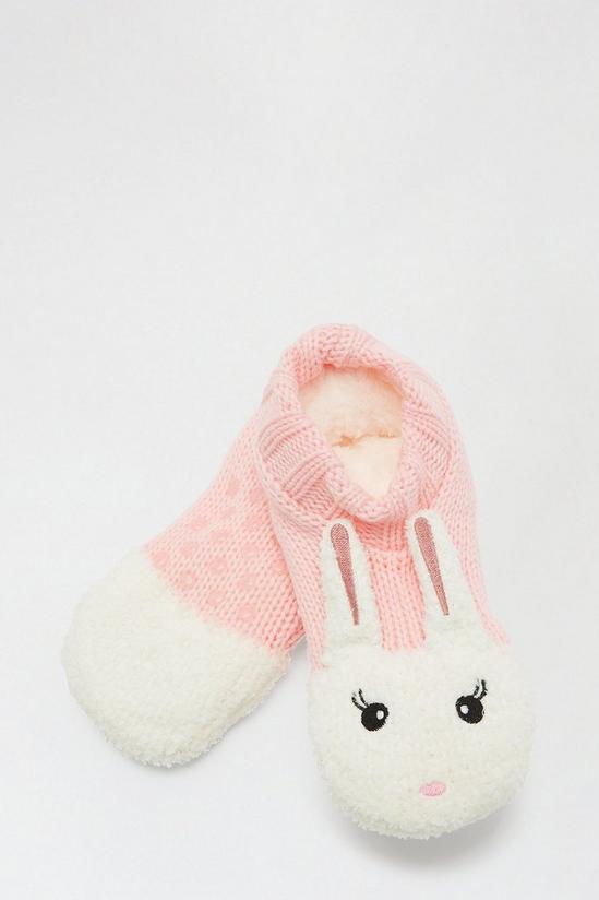 Dorothy Perkins Pink Bunny Slipper Socks 2
