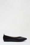 Dorothy Perkins Wide Fit Black Pleat Embossed Point Pump thumbnail 1