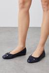 Dorothy Perkins Wide Fit Peace Scalloped Ballet Flats thumbnail 1