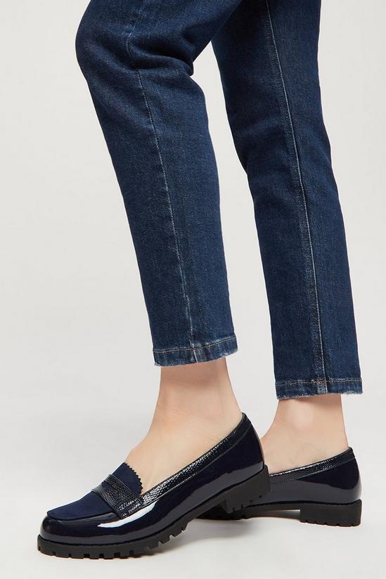 Dorothy Perkins Navy Livia Cleated Sole Loafer 3