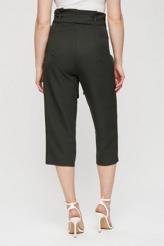 Dorothy Perkins Khaki Crepe Belted Trouser 3