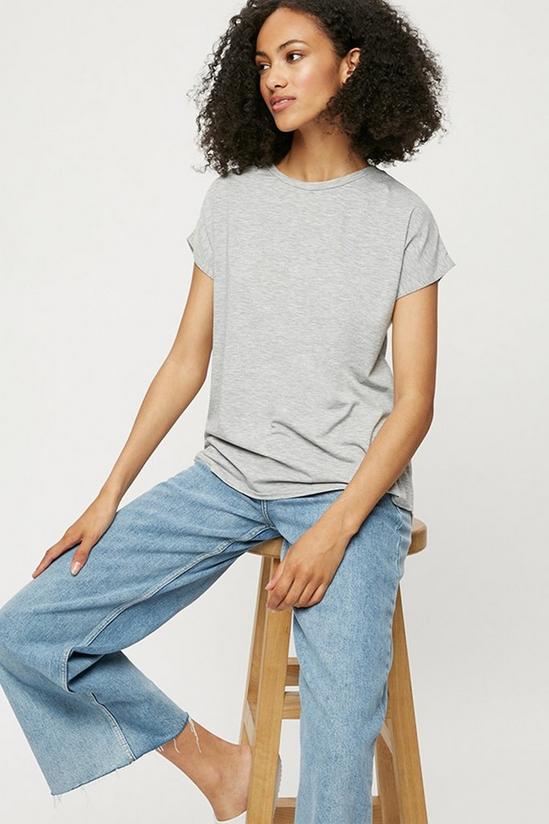 Dorothy Perkins Tall Sliver Grey Short Sleeve T-shirt 1