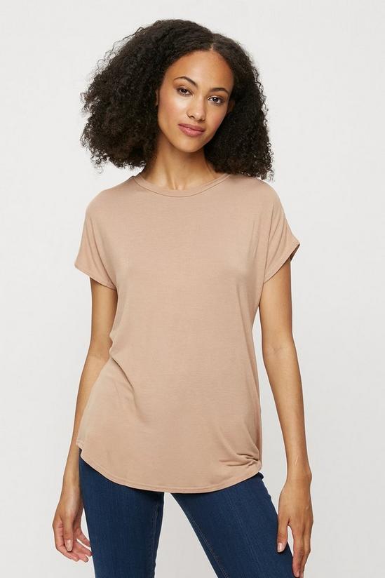 Dorothy Perkins Tall Camel Short Sleeve T-shirt 1