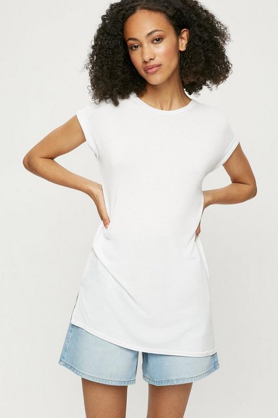 Dorothy Perkins Tall White Longline T-shirt 1