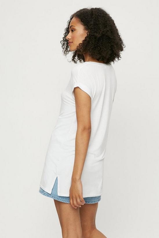 Dorothy Perkins Tall White Longline T-shirt 3