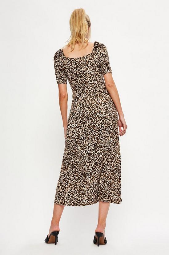 Dorothy Perkins Leopard Square Neck Split Midi Dress 3