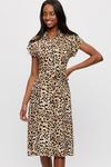Dorothy Perkins Leopard Tie Waist Shirt Dress thumbnail 1