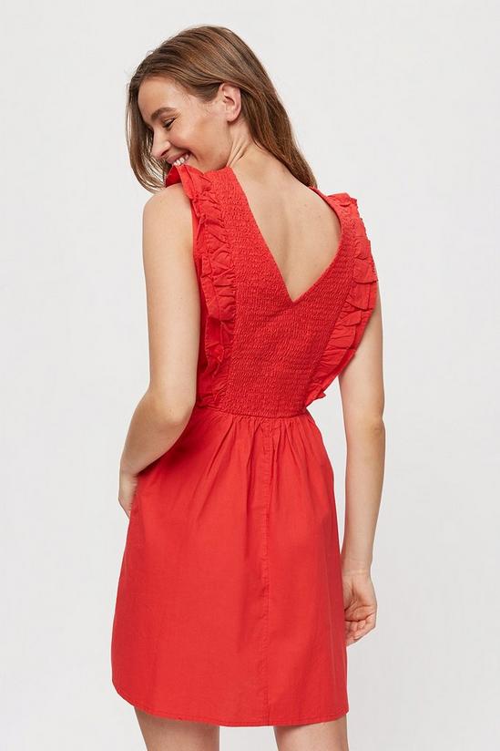 Dorothy Perkins Red Shirred Mini Dress 3