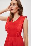 Dorothy Perkins Red Shirred Mini Dress thumbnail 4