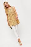 Dorothy Perkins Yellow Ditsy Floral Crinkle Tunic thumbnail 1