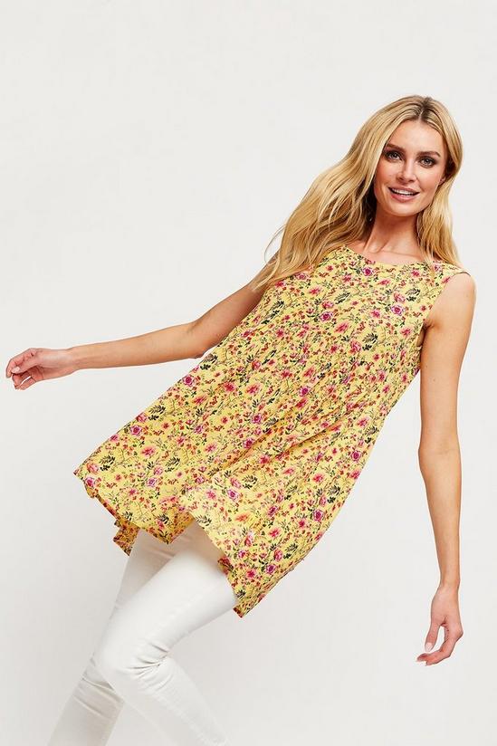 Dorothy Perkins Yellow Ditsy Floral Crinkle Tunic 2