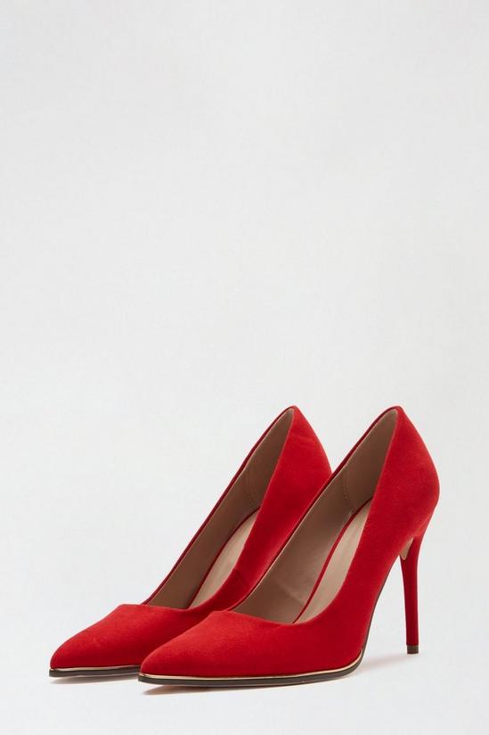 Dorothy Perkins Red Draya Pointed Toe Court Shoe 2