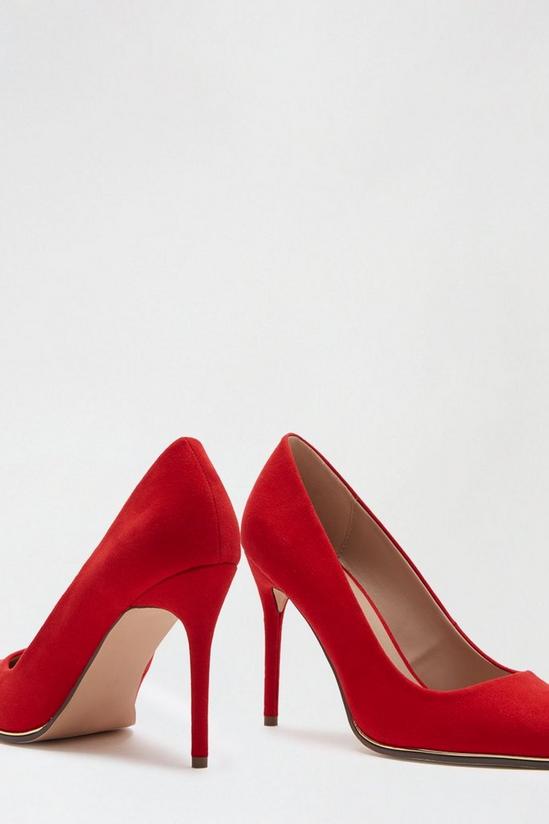 Dorothy Perkins Red Draya Pointed Toe Court Shoe 3
