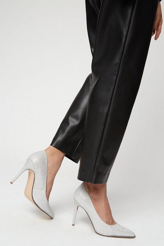 Dorothy Perkins Silver Draya Pointed Toe Court Shoe 2