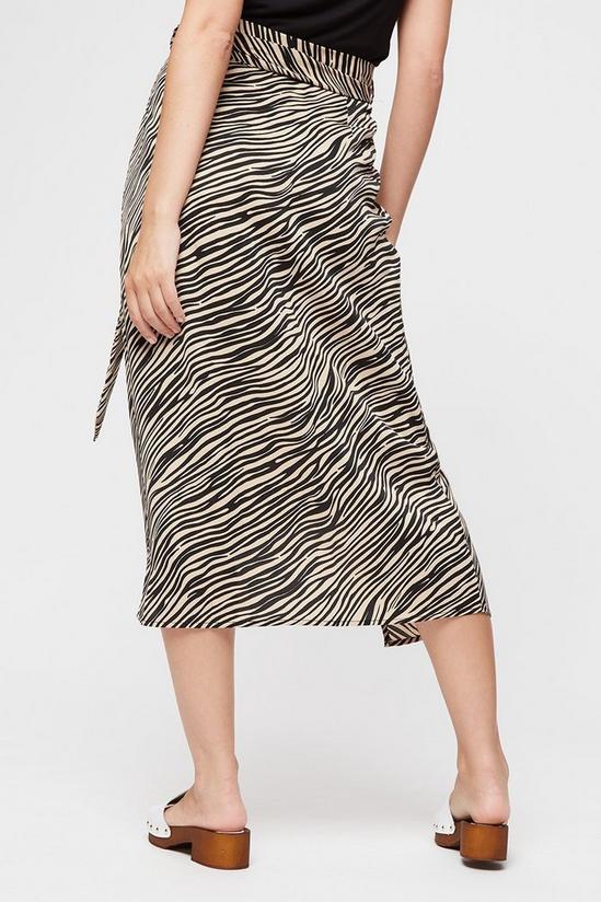 Dorothy Perkins Petite Tiger Print Asymmetric Wrap Midi Skirt 3