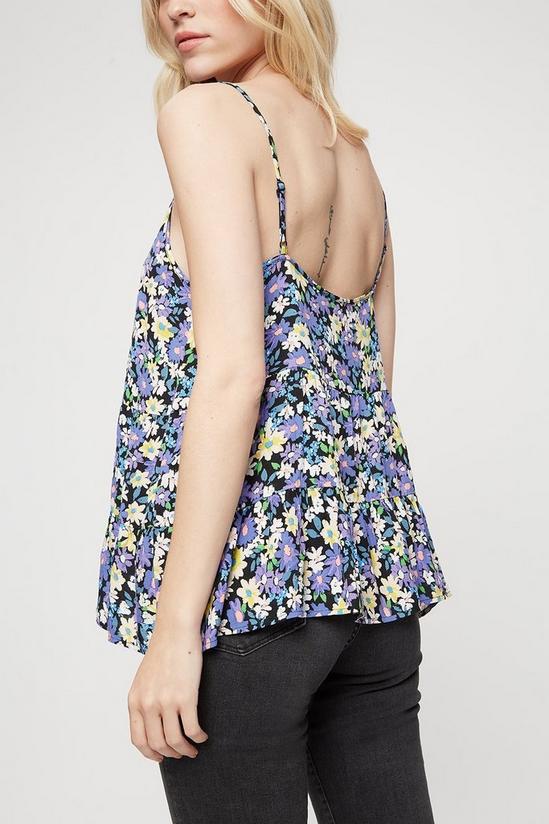 Dorothy Perkins Purple Yellow Floral Tiered Cami Top 4