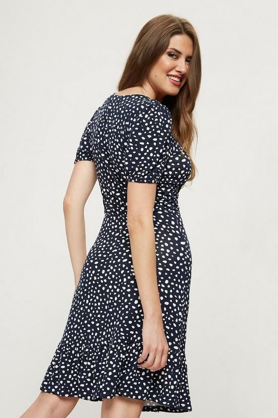 Dorothy Perkins Tall Navy Floral Empire Fit & Flare Dress 3