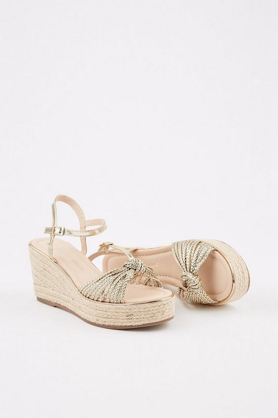Dorothy Perkins Radiant Braided Knot Wedge Sandals 4