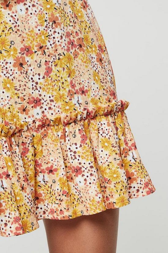 Dorothy Perkins Ditsy Tiered Hem Textured Mini Skirt 4