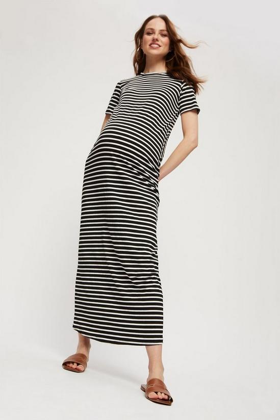 Dorothy Perkins Maternity Mono Stripe T-shirt Maxi Dress 2