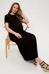 Dorothy Perkins Maternity Black T-shirt Maxi Dress thumbnail 4