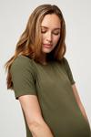 Dorothy Perkins Maternity Khaki T-shirt Midi Dress thumbnail 4