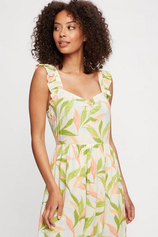Dorothy Perkins Tropical Ruched Front Midi Dress 2